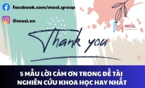 5 mẫu lời cảm ơn trong đề tài nghiên cứu khoa học hay nhất